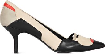 Reiss Maude Patchwork Mid Heel Court - Lyst