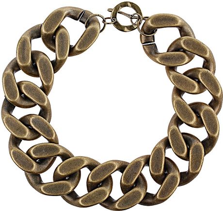 Topshop Extra Chunky Chain Necklace in Gold | Lyst