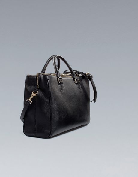 Zara Office Citybag in Black | Lyst