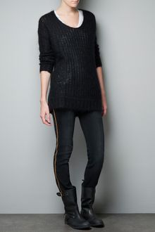 Zara Oversized Sweater - Lyst