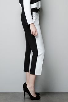 Zara Two-tone Trousers - Lyst