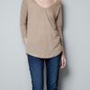Zara Tshirt in Brown (dark camel) - Lyst