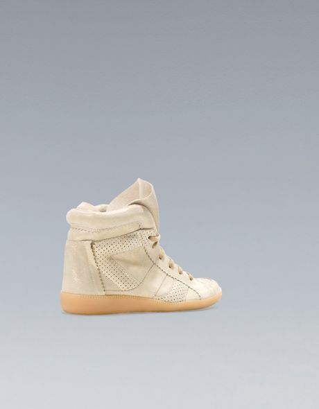 zara gold sneakers