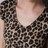 Zara Vneck Tshirt in Brown (leopard) - Lyst