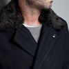 Zara 34 Length Coat with Fur Collar in Blue for Men (navy) - Lyst