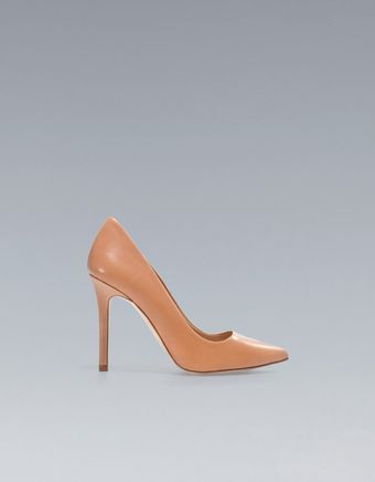 Zara Leather Court Shoe - Lyst