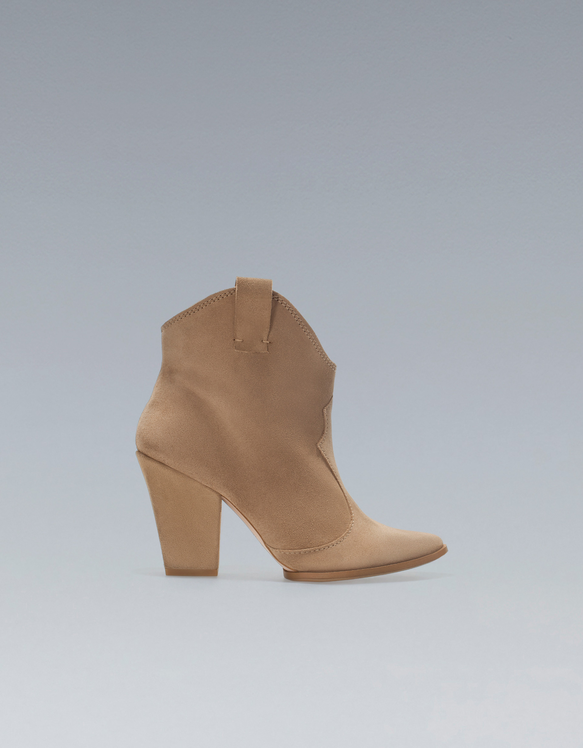 Zara Cowboy Ankle Boot in Brown (sand) Lyst