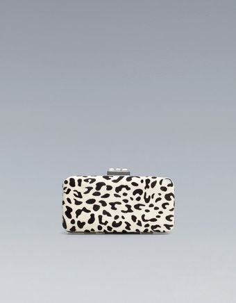 Zara Animal Print Evening Bag - Lyst