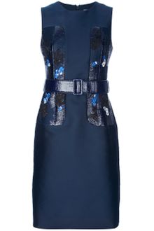 Erdem Belted Embroidered Dress - Lyst