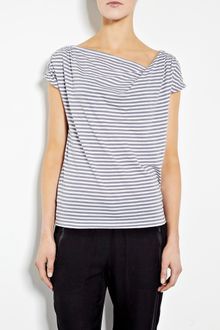 Farhi By Nicole Farhi Cotton Stripe Top - Lyst