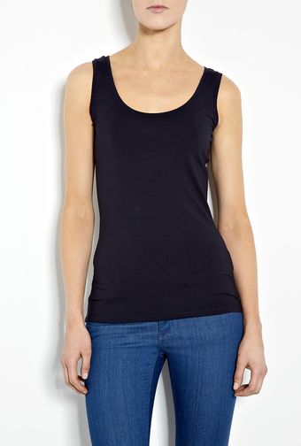 Farhi By Nicole Farhi Navy Dee Stretch Viscose Vest Top - Lyst