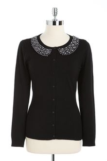 Joseph A Embellished Peter Pan Collar Sweater - Lyst
