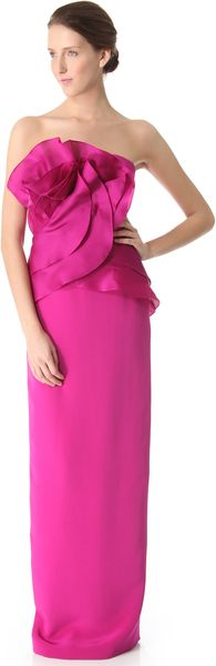 Marchesa Petal Column Gown - Lyst