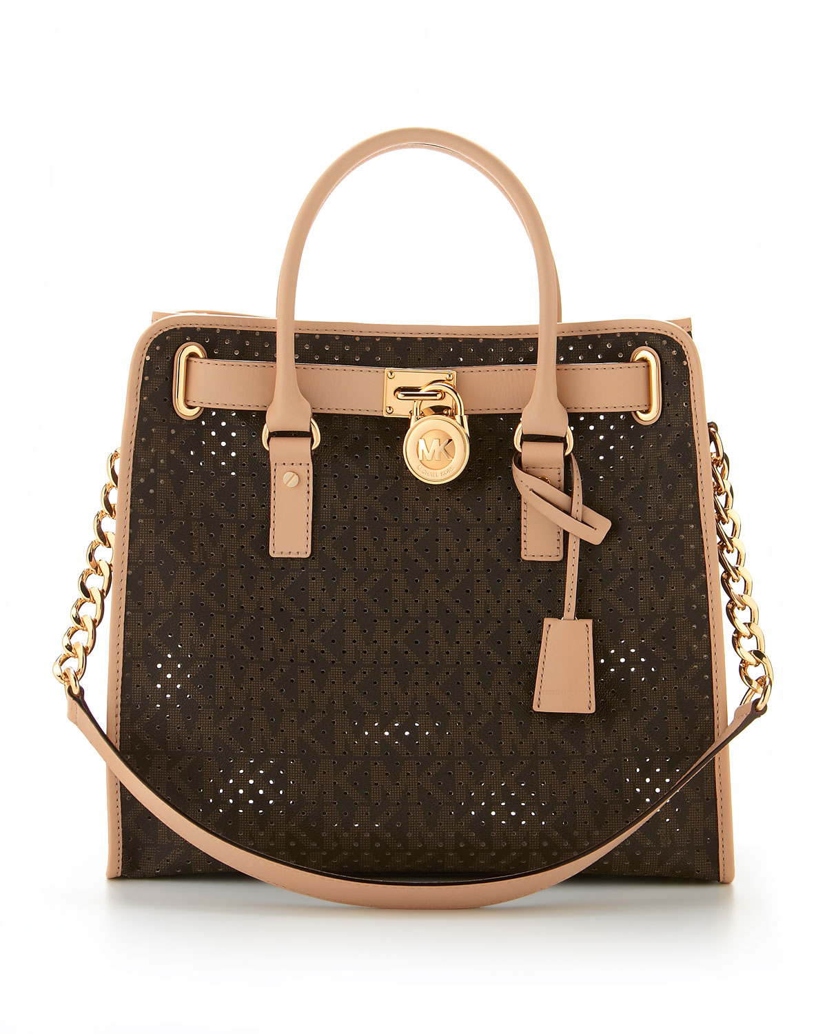 Michael Michael Kors Hamilton Large Logo Tote Bag in Brown | Lyst