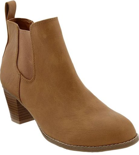 Old Navy Short Ankle Boots in Brown | Lyst