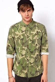 River Island Camo Shirt - Lyst