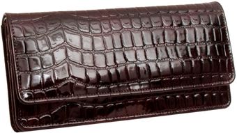 Tusk Crocoembossed Flap Clutch - Lyst