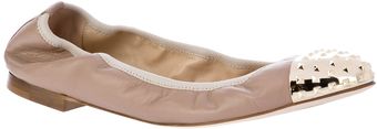 Valentino Studded Ballerina - Lyst