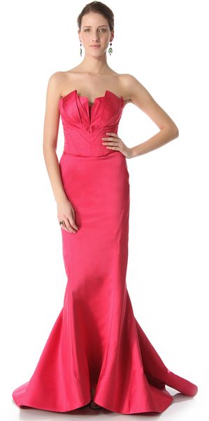 Zac Posen Duchesse Satin Gown - Lyst