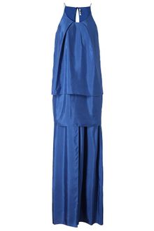 Acne Satya Layered Crepe Maxi Dress - Lyst