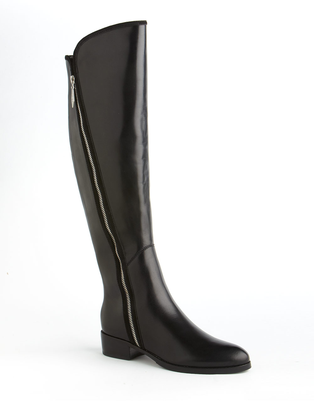 Donald J Pliner Nova Leather Riding Boots in (black calf)  Lyst