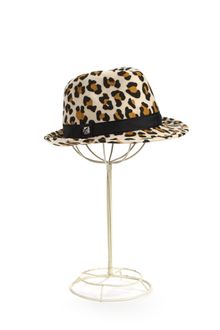 Juicy Couture Leopard Print Wool Fedora Hat - Lyst