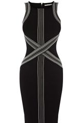 Karen Millen Tribal Graphic Stripe Bandage Dress