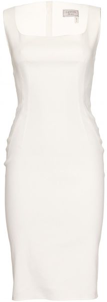 Lanvin Structured Linen Dress - Lyst