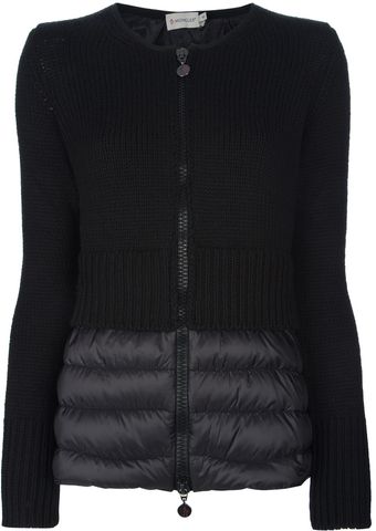 Moncler Knitted Padded Cardigan - Lyst