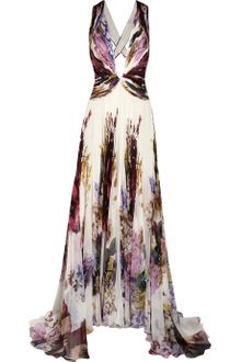 Roberto Cavalli Printed Silk-chiffon Gown - Lyst