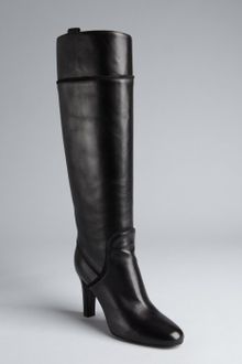 Yves Saint Laurent Leather Stacked Heel Boots - Lyst