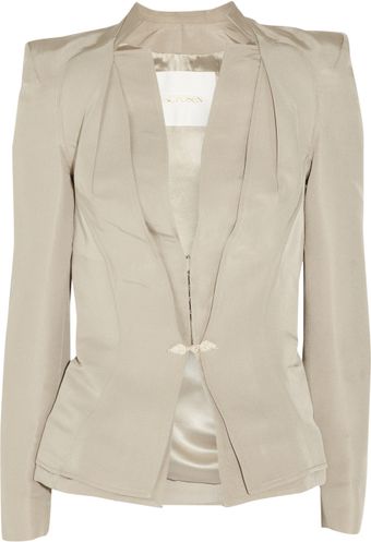 Zac Posen Silk-Twill Jacket - Lyst