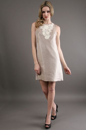Alexia Admor Floral Applique Shift  - Lyst