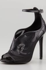 B Brian Atwood Linscott Mesh Peeptoe Bootie