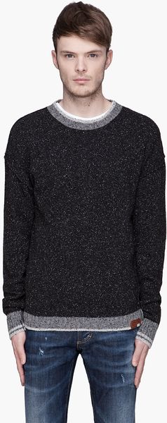 Diesel Black Pilly K-bakul Sweater - Lyst
