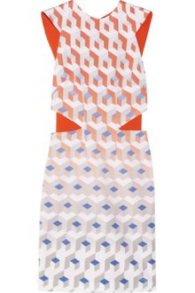 Dion Lee Element Printed Silk-Faille Dress - Lyst