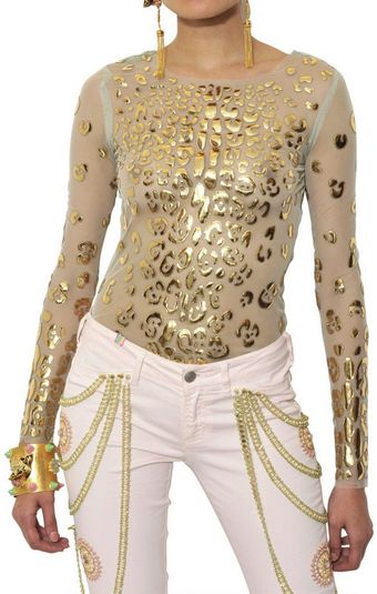 Manish Arora Resin Appliqué Techno Net Top - Lyst