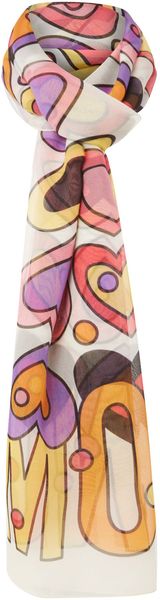 Moschino Cheap & Chic Multi Heart Print Scarf - Lyst