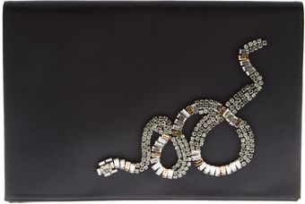 Roberto Cavalli Snake Clutch Bag - Lyst