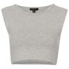 Topshop Basic Sleeveless Crop Top in Gray (light grey) - Lyst