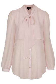 Topshop Cape Pussybow Blouse - Lyst