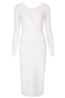 Bodycon Dress on Topshop Textured Mesh Bodycon Dress By Dress Up In White   Lyst