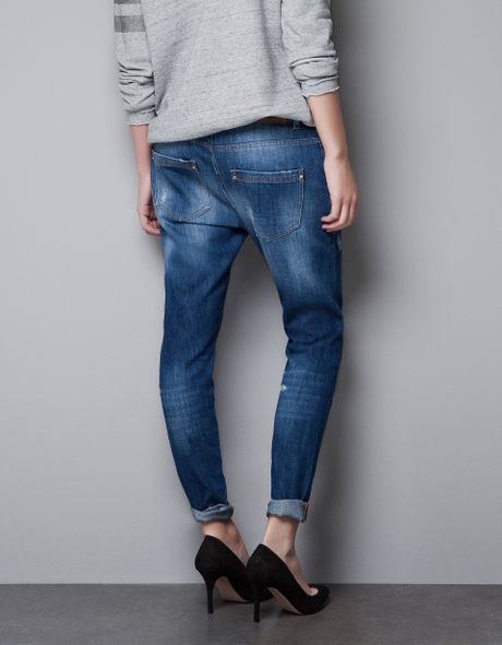 jeans baggy paper bag zara