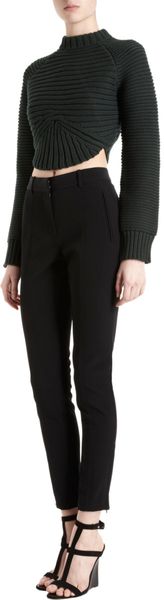 Alexander Wang Rib Knit Cropped Sweater - Lyst