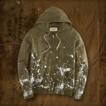 Ralph Lauren Paint Splattered Full Zip Hoodie - Lyst