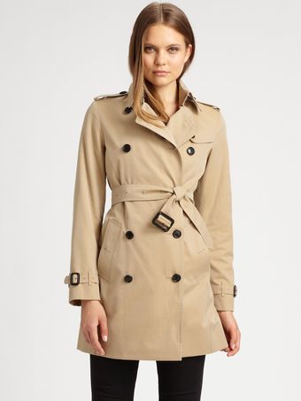 Burberry Cotton Trench coat - Lyst