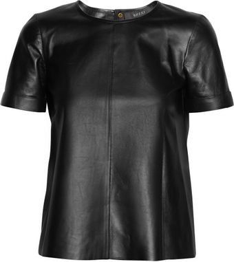 Gucci Leather Shirt - Lyst