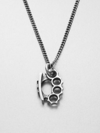 King Baby Studio Brass Knuckle Necklacesmall - Lyst