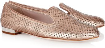 Miu Miu Studded Leather Slippers - Lyst