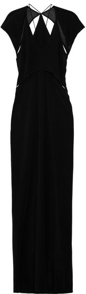 T By Alexander Wang Cut-out Silk Maxi Dress - Lyst
